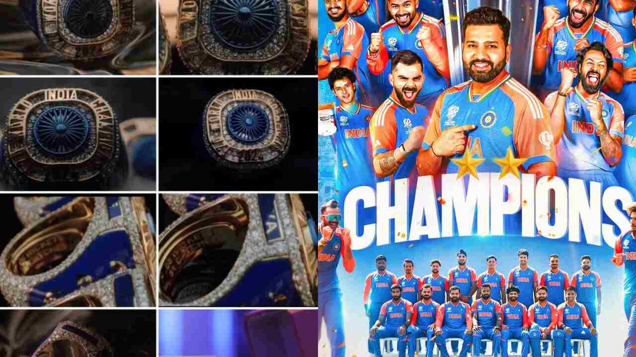 BCCI ने 2024 T20 वर्ल्ड कप जीतने वाली भारतीय टीम को 'चैम्पियंस रिंग' से सम्मानित किया।